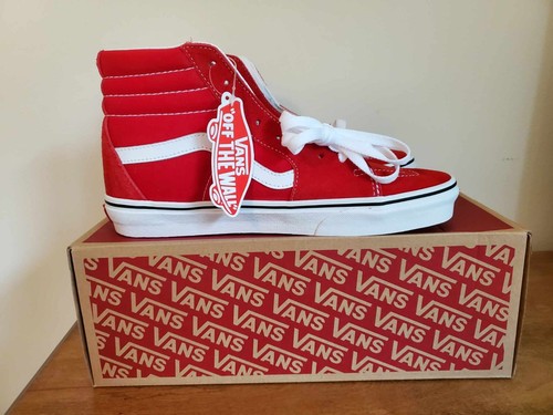 Vans sk8 red white high - vans,